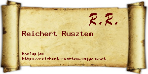 Reichert Rusztem névjegykártya